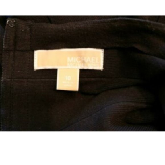 10 Michael Kors black KNIT skirt exposed zipper - Picture 2 of 6